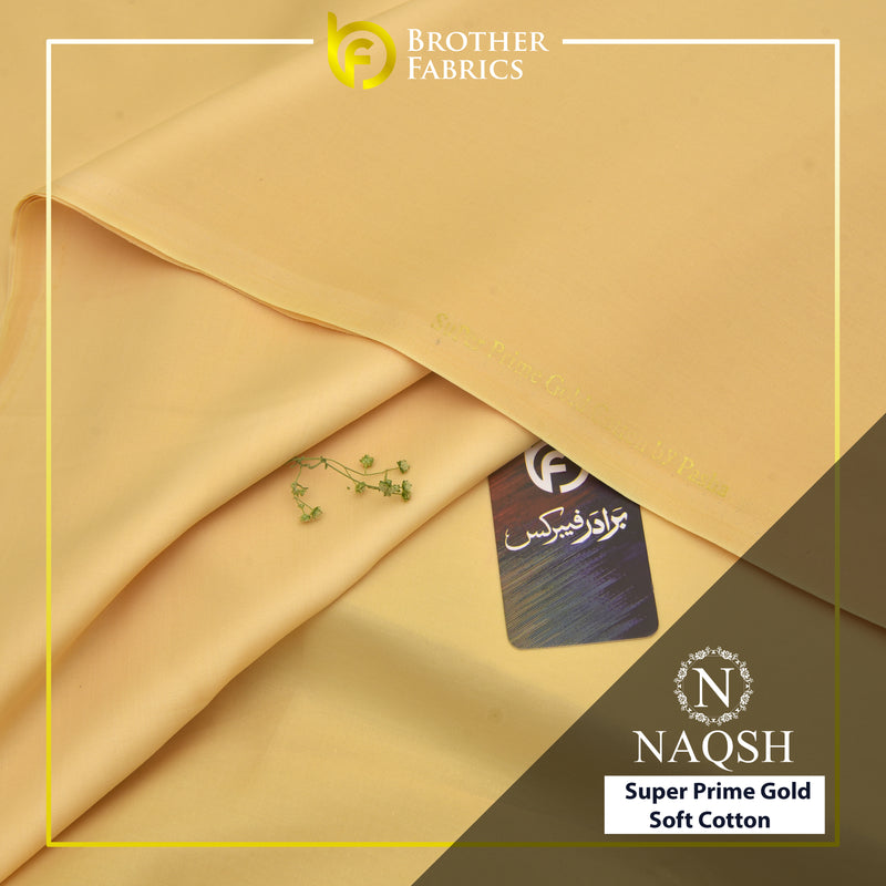 Naqsh Butter Yellow – Super Prime Gold Soft Cotton by Brother Fabrics