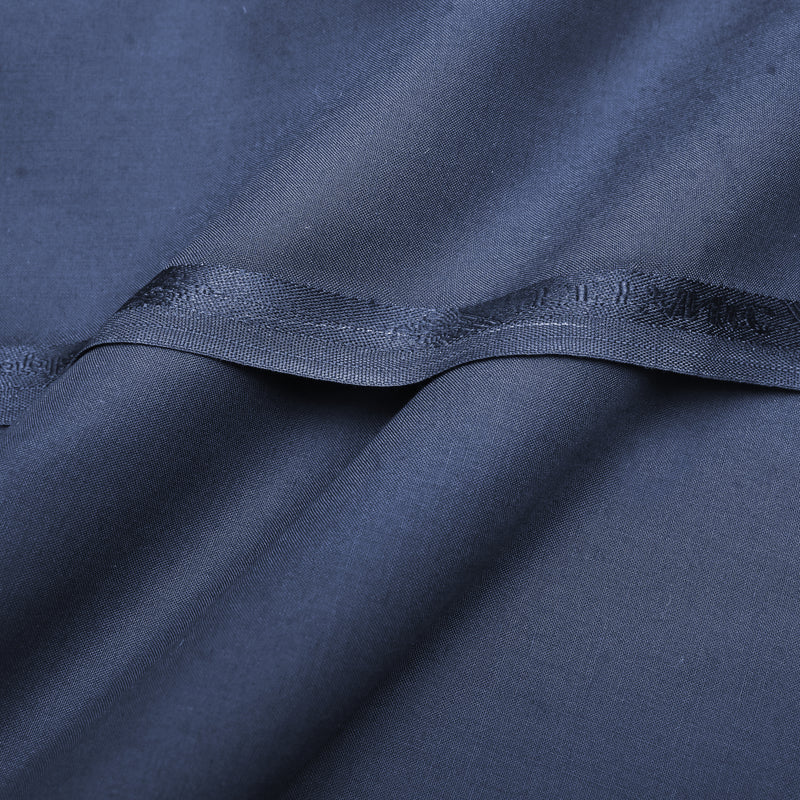 Classic Muted Slate Blue Unstitched Wash & Wear Fabric for Men’s Suits-9