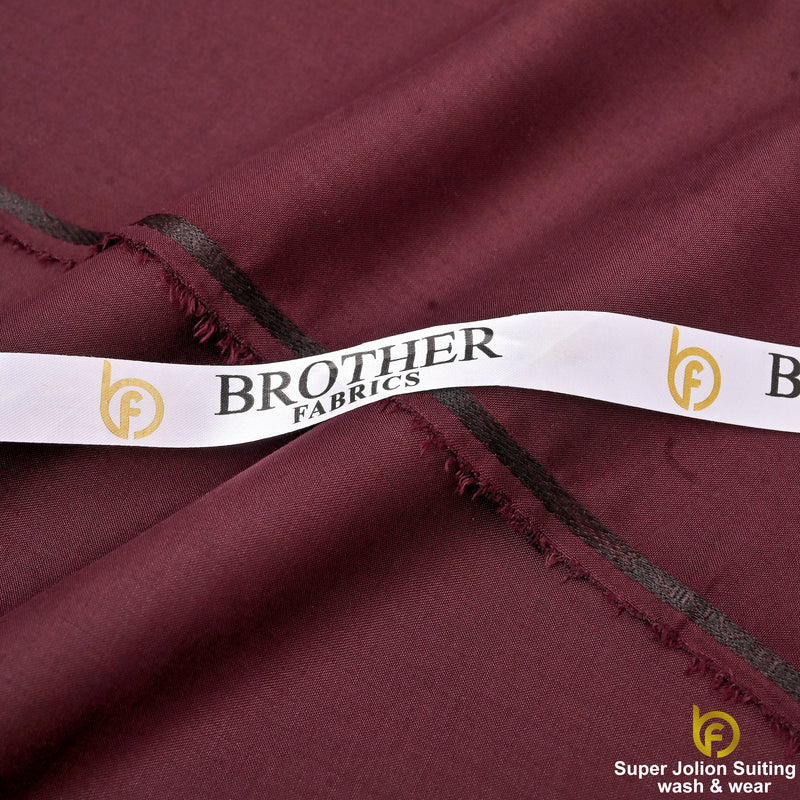 Super Jolion Wash & Wear Suiting Fabric – Maroon Burgundy