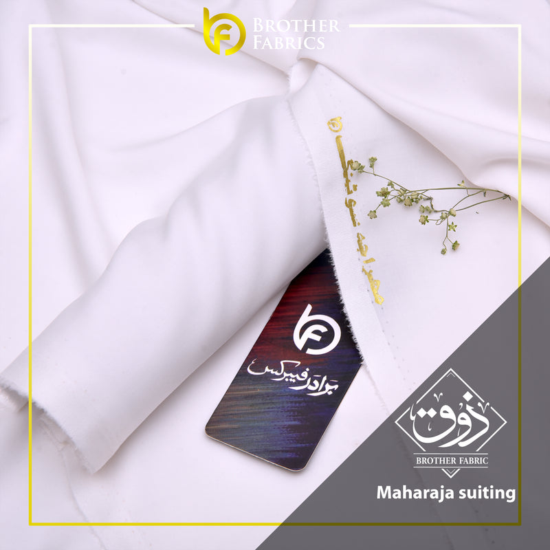 Brother Fabrics Maharaja Suiting – Royal White