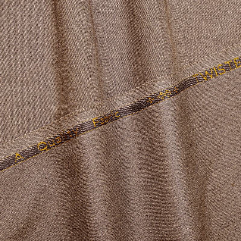 Twister Premium Warm Taupe-Brown Unstitched Men’s Suiting Fabric