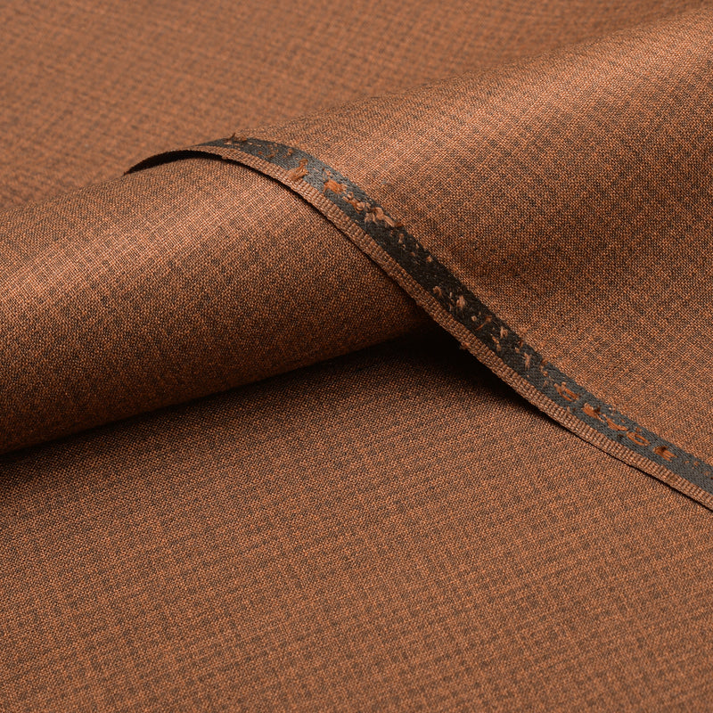 Premium Rich Cognac Brown Unstitched Men’s Suiting Fabric