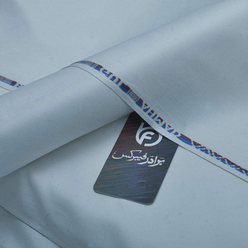 Premium Ice Blue Unstitched Men’s Wash & Wear Fabric