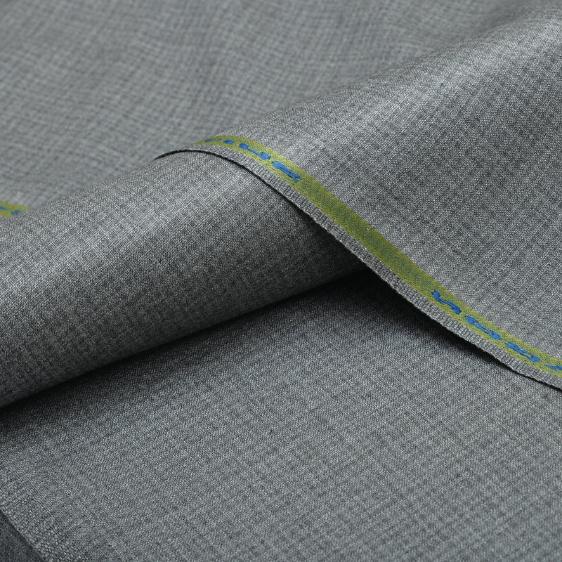 Premium Textured Light Grey Unstitched Men’s Suiting Fabric