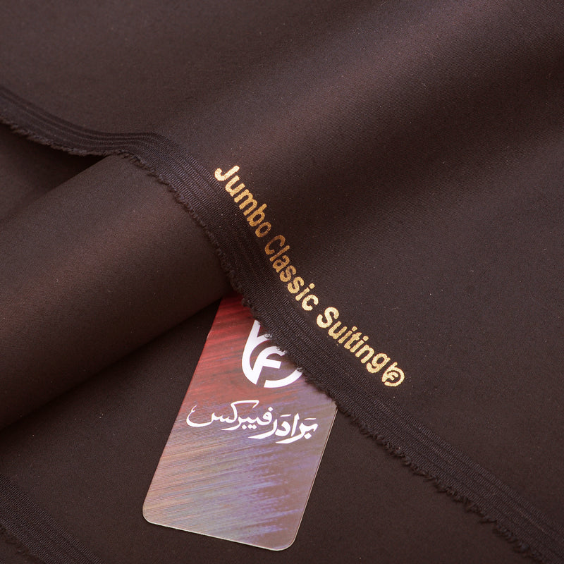 Premium Dark Espresso Unstitched Men’s Suiting Fabric