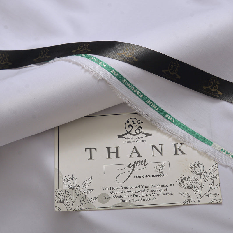 Elegant Crisp White Unstitched Fabric-11