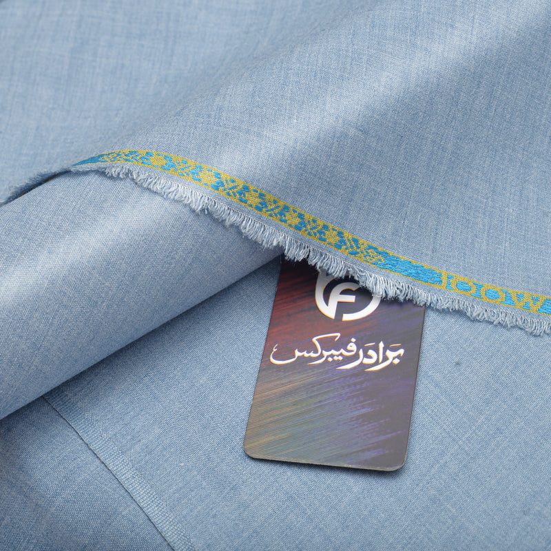 Sonata Premium Textured Light Sky Blue Unstitched Men’s Suiting Fabric