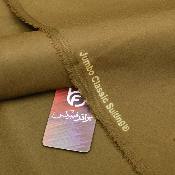 Premium Olive Green Unstitched Men’s Suiting Fabric