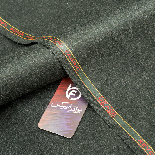 Grace Super Fine Wool Forest Green Unstitched Men’s Suiting Fabric
