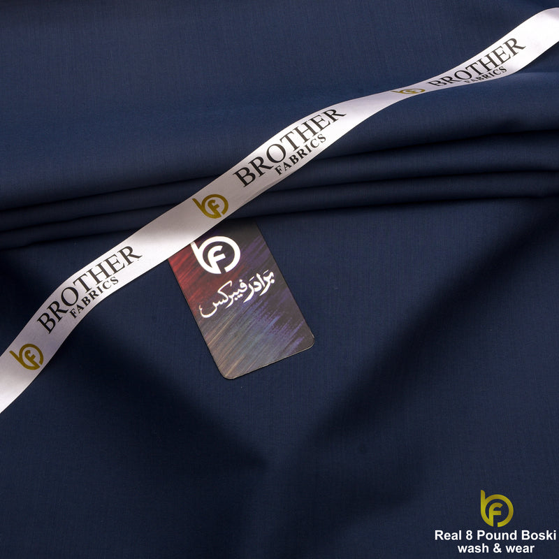 Midnight Navy Real 8 Pound Boski Wash & Wear Fabric | Brother Fabrics
