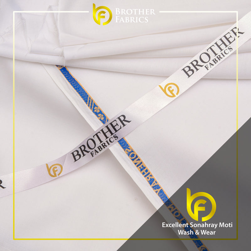 Brother Fabrics Excellent Sonahray Moti Wash & Wear – Snow Crest White