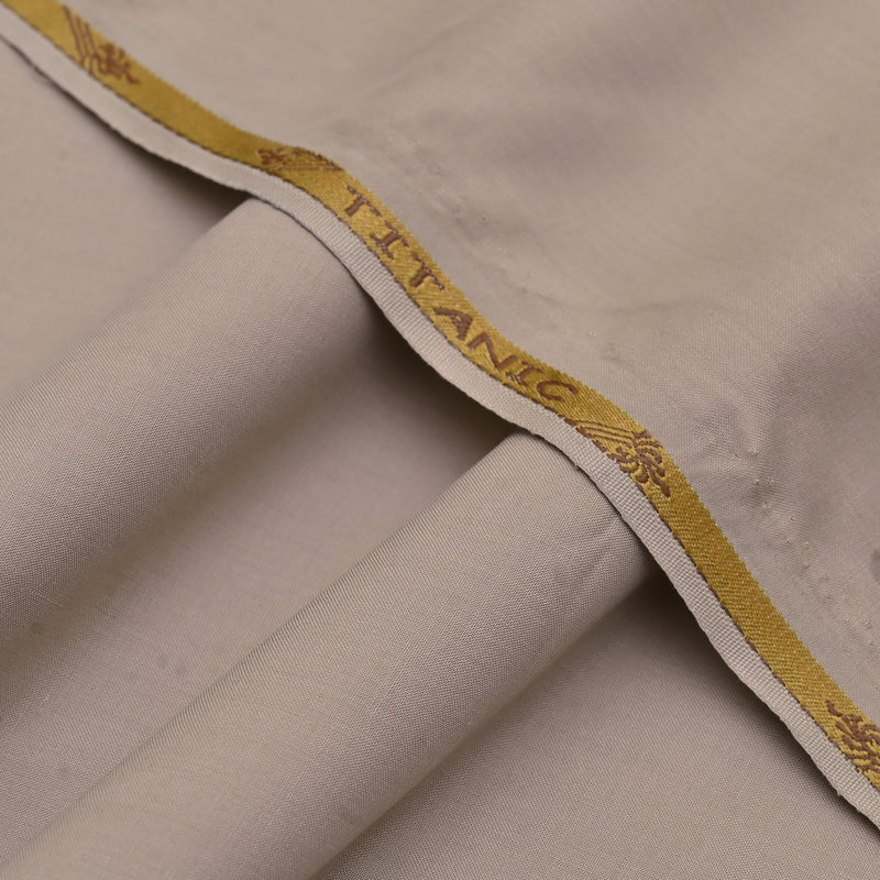 Classic Taupe Greige Unstitched Wash & Wear Fabric for Men’s Suits-4