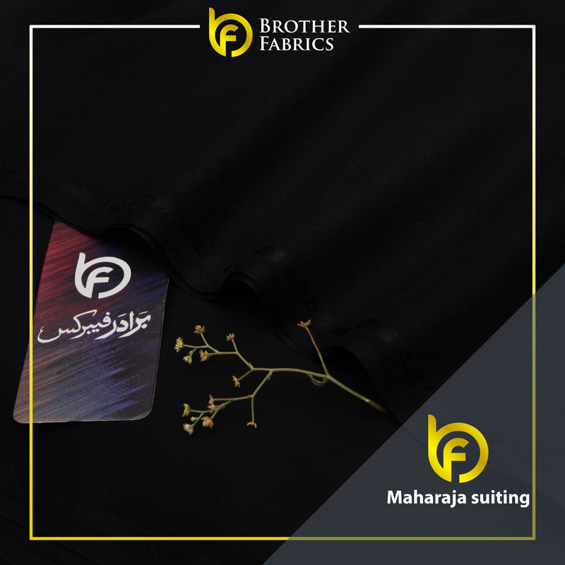 Aqua Black Premium Maharaja Suiting | Brother Fabrics