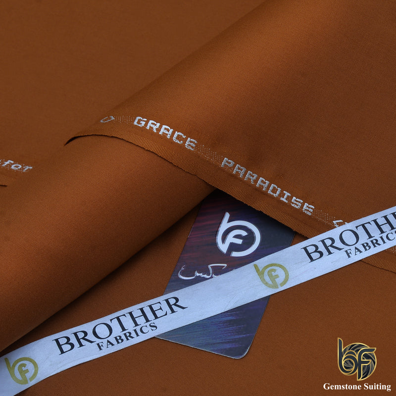 Feroza by Shaqaafah —Rich Chocolate Brown Premium Fabric-8
