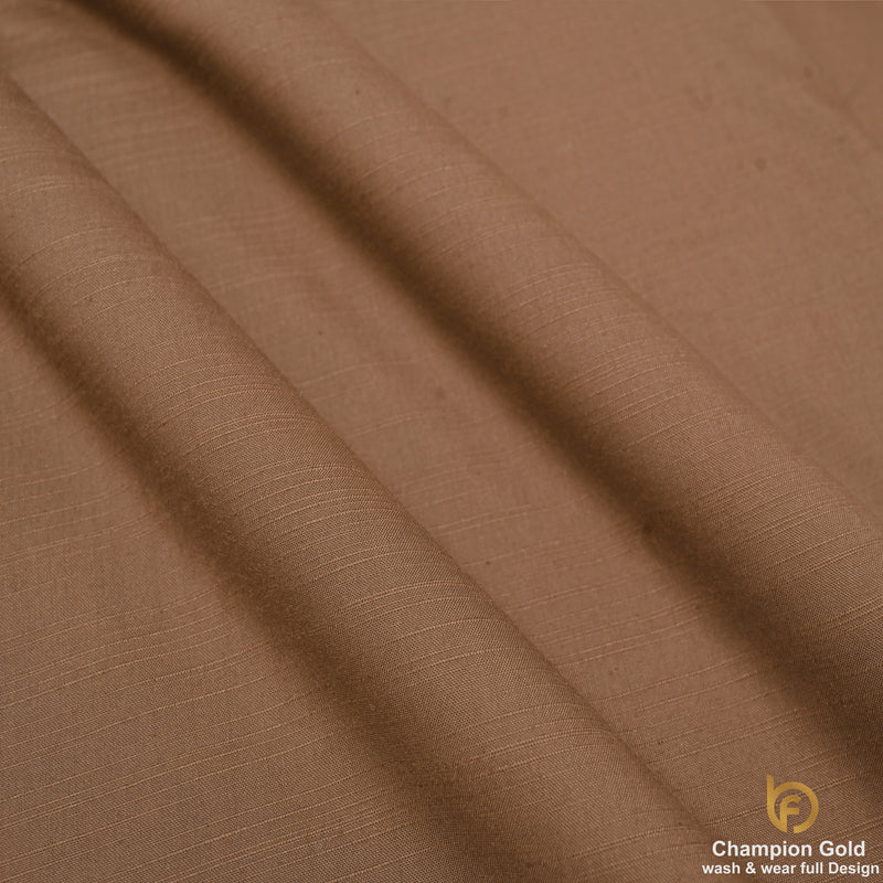 Champion Gold – Walnut Brown | Premium Wash & Wear Full Design Fabric
