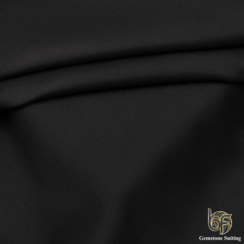 Midnight Black — Premium Formal Suiting Fabric-9