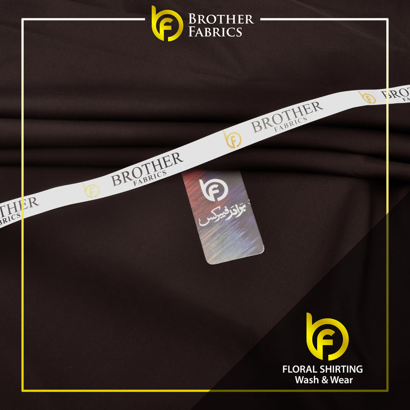 Brother Fabrics Floral Shirting Wash & Wear – Dark Chocolate Brown