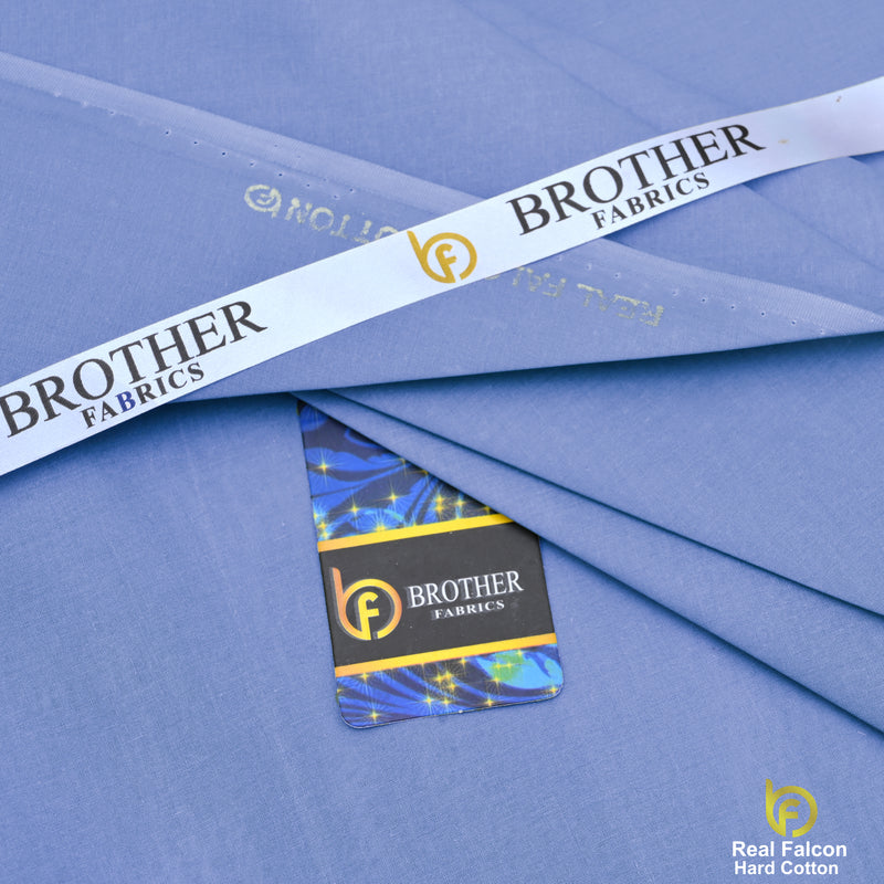 Brother Fabrics Real Falcon Hard Cotton – Sky Blue Premium Suiting Fabric