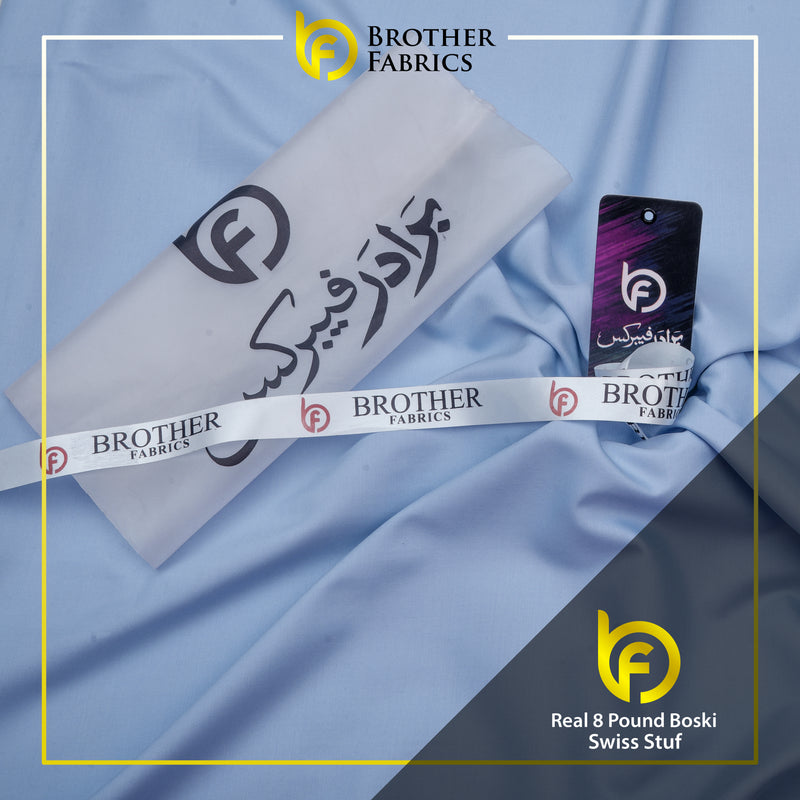 Sky Blue Real 8 Pound Boski Swiss Stuff Fabric | Brother Fabrics