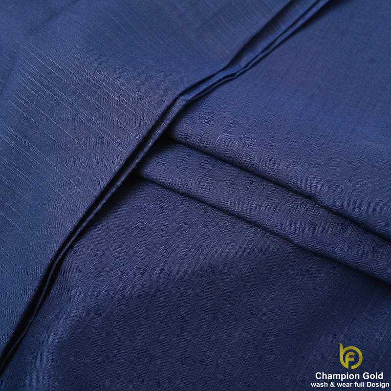 Champion Gold – Royal Navy | Premium Wash & Wear Full Design Fabric