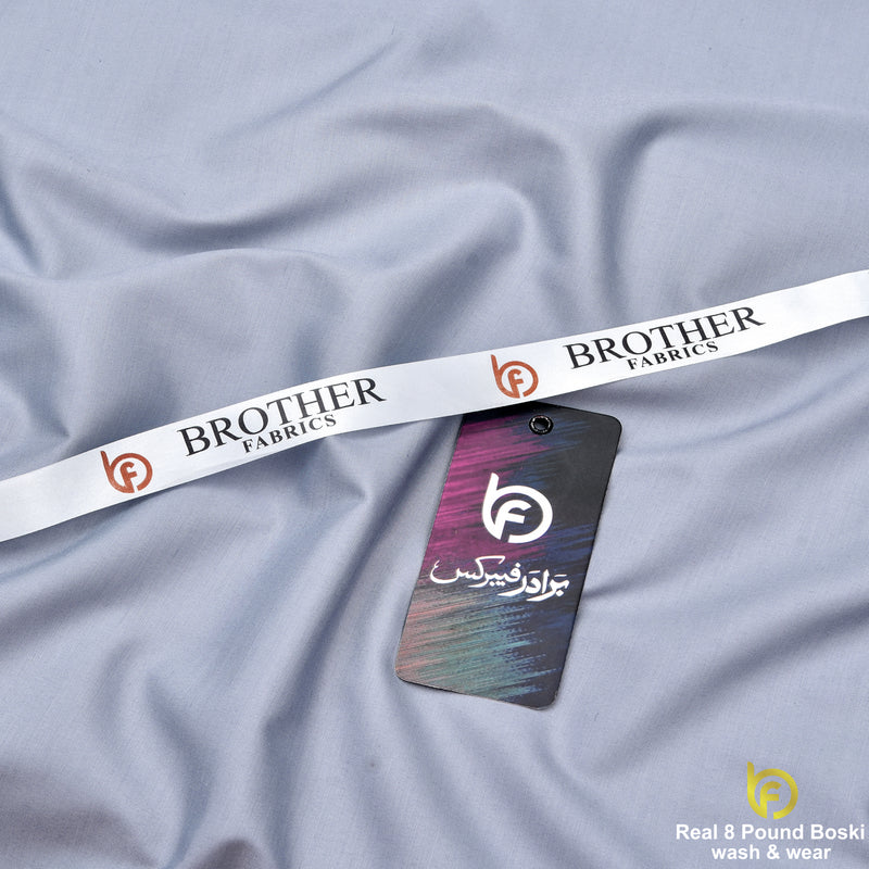 Silver Grey Real 8 Pound Boski Wash & Wear Fabric | Brother Fabrics
