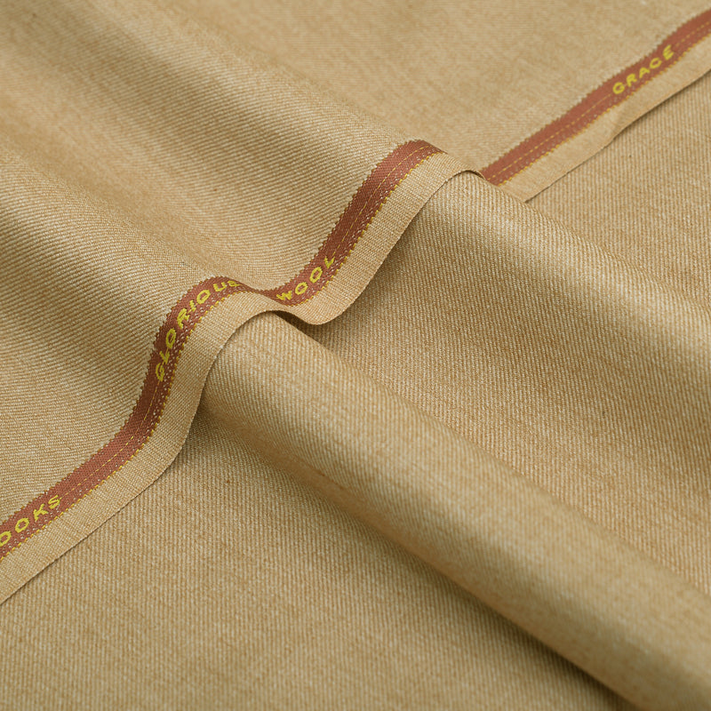 Grace Glorious Premium Golden-Beige Unstitched Men’s Suiting Fabric