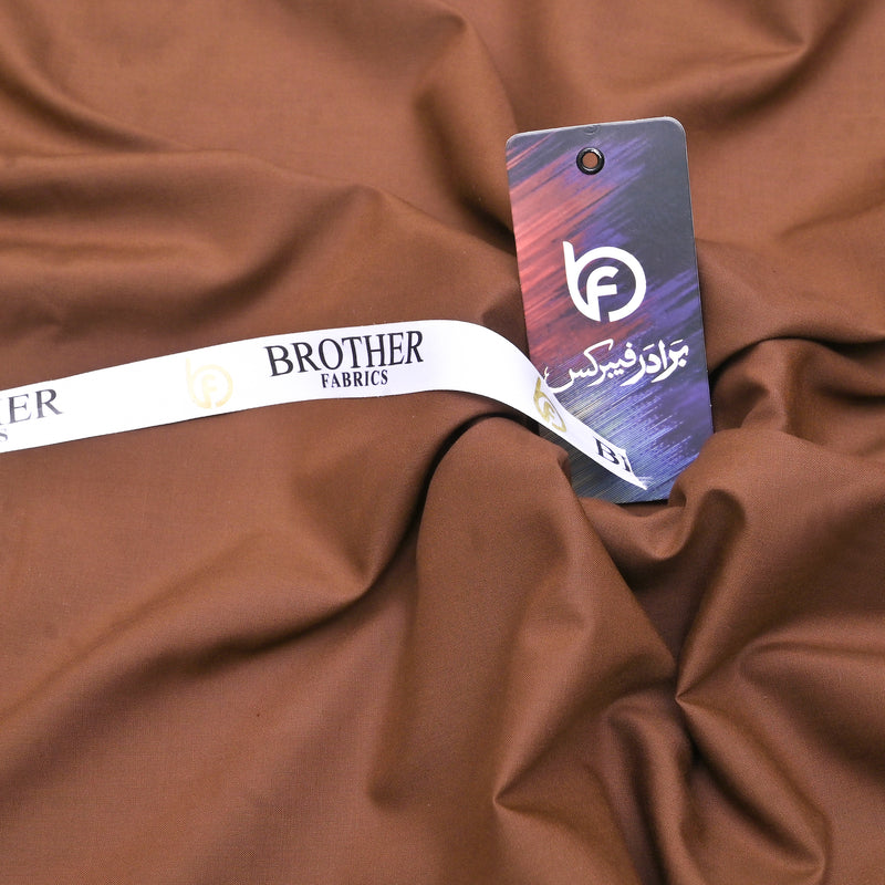 Classic Rust Copper Unstitched Wash & Wear Fabric for Men’s Suits-3
