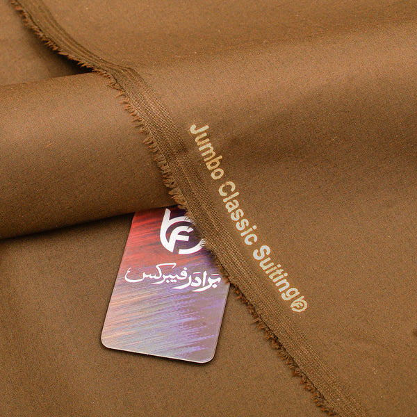 Premium Tobacco Brown Unstitched Men’s Suiting Fabric