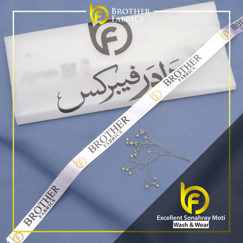 Brother Fabrics Excellent Sonahray Moti – Steel Blue Wash & Wear Fabric