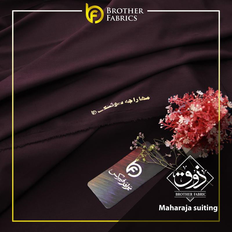 Brother Fabrics Maharaja Suiting – Imperial Burgundy Premium Wash & Wear Fabric