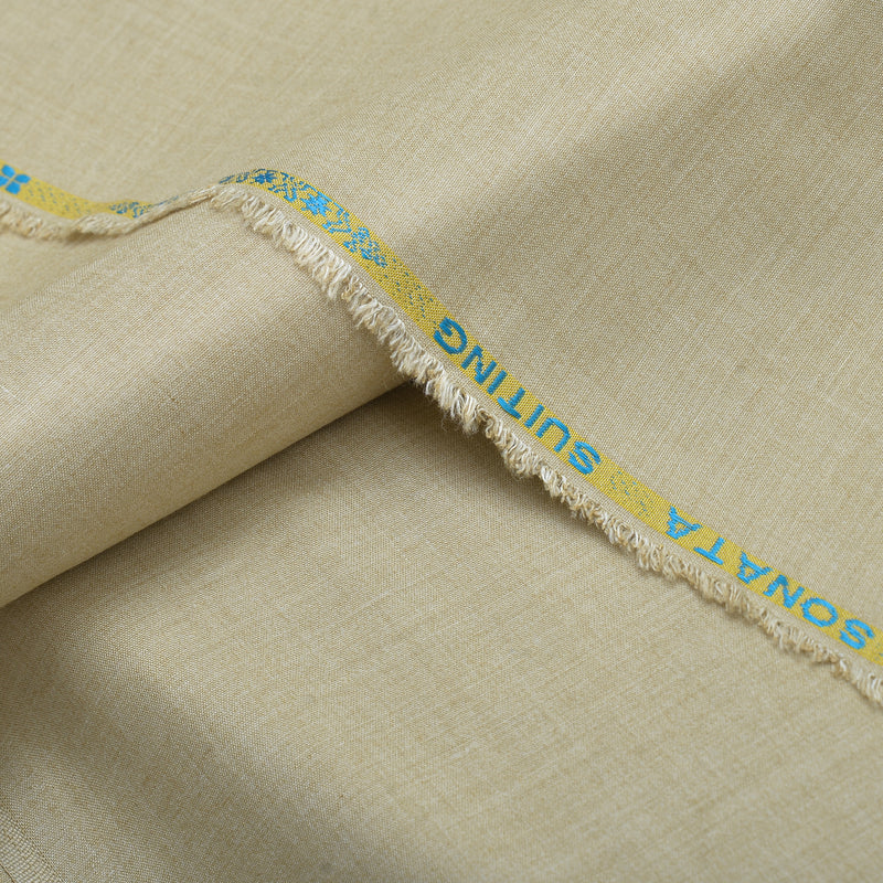 Sonata Premium Textured Khaki Unstitched Men’s Suiting Fabric