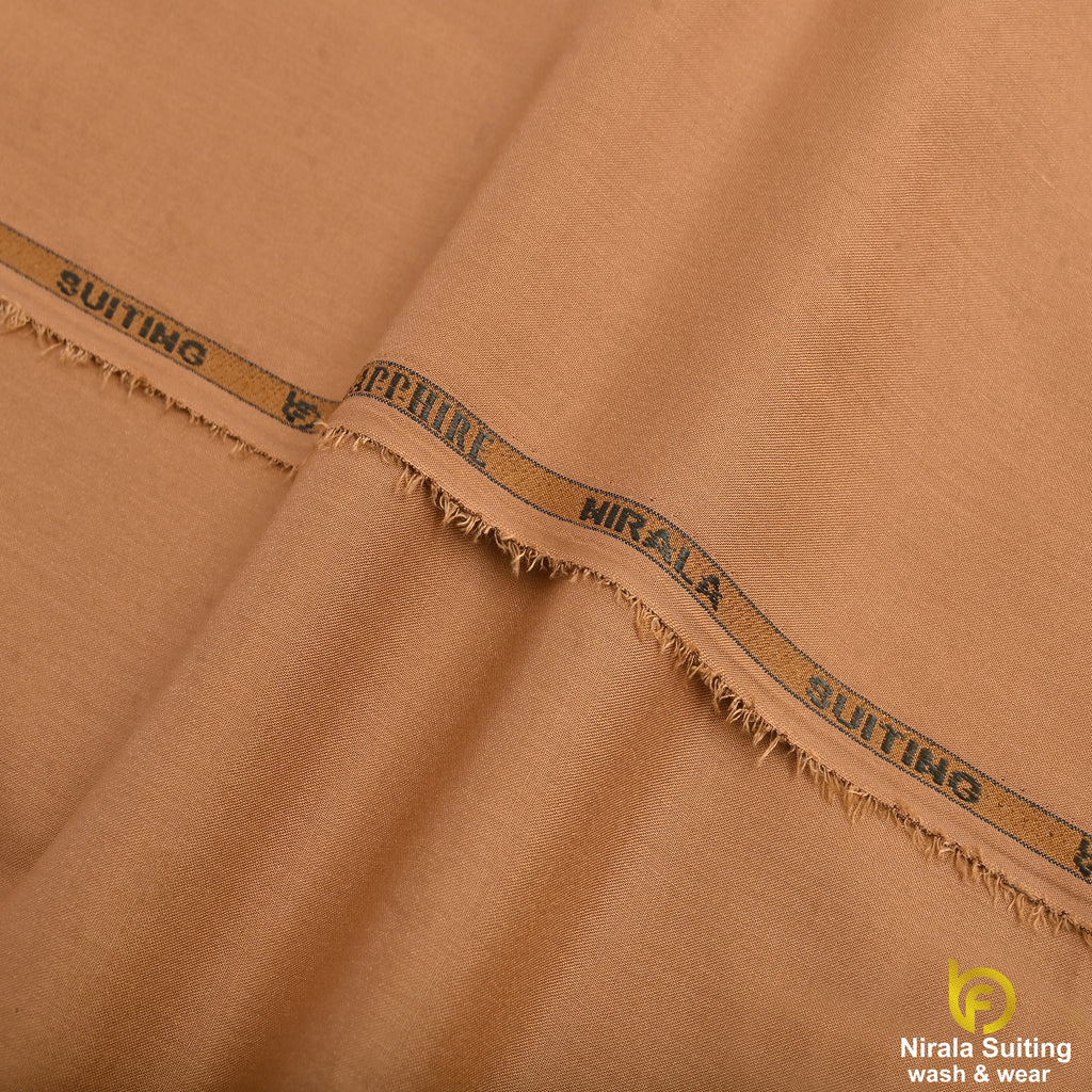 Brother Fabrics Nirala Suiting – Desert Camel | Premium Wash & Wear Fabric