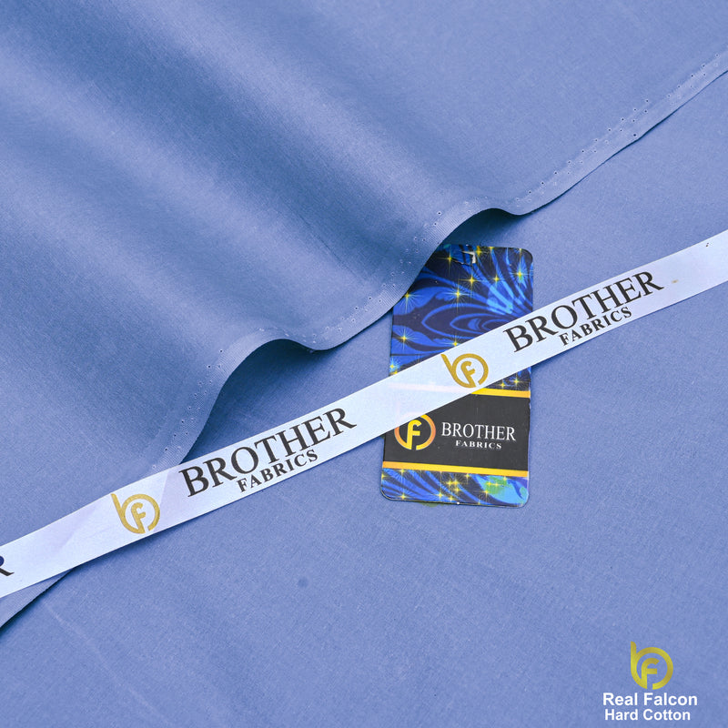 Brother Fabrics Real Falcon Hard Cotton – Sky Blue Premium Suiting Fabric