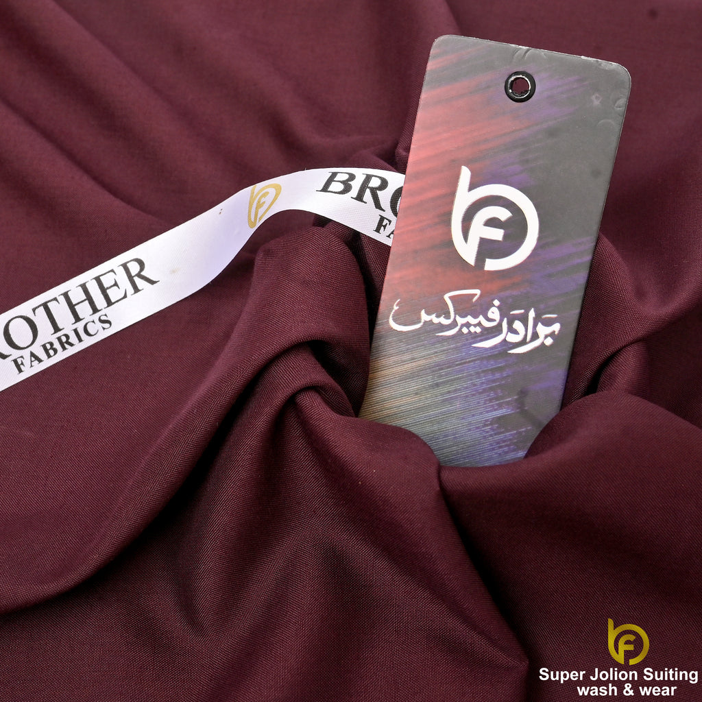 Super Jolion Wash & Wear Suiting Fabric – Maroon Burgundy