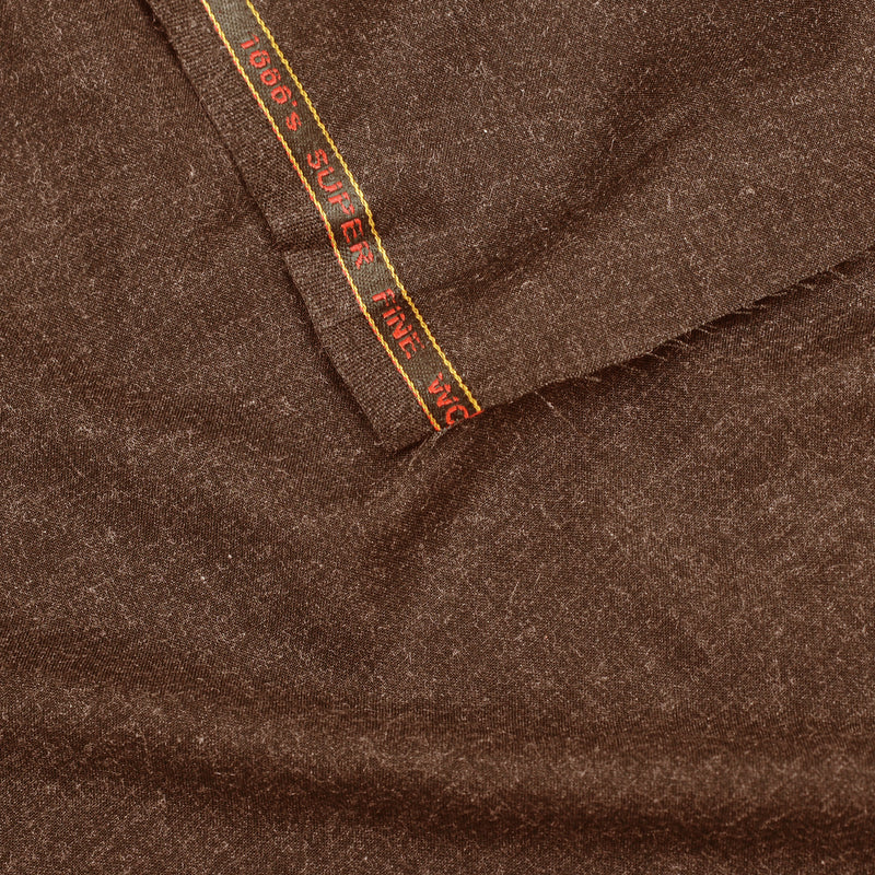 Grace Super Fine Wool Chocolate Brown Unstitched Men’s Suiting Fabric