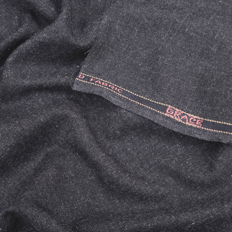 Grace Super Fine Wool Charcoal Grey Unstitched Men’s Suiting Fabric