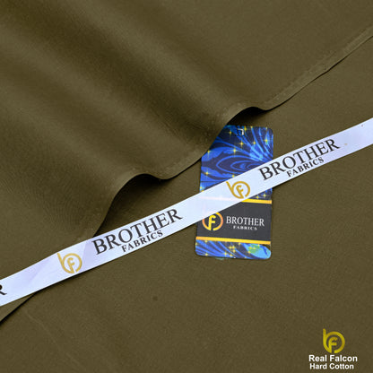 Brother Fabrics Real Falcon Hard Cotton – Olive Green Premium Suiting Fabric