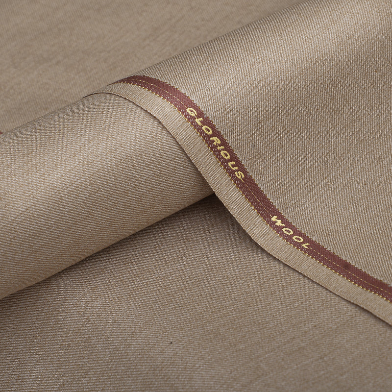 Brother Fabrics Glorious Wool Premium Sandy Beige Unstitched Men’s Suiting Fabric