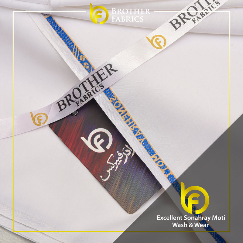 Brother Fabrics Excellent Sonahray Moti Wash & Wear – Snow Crest White