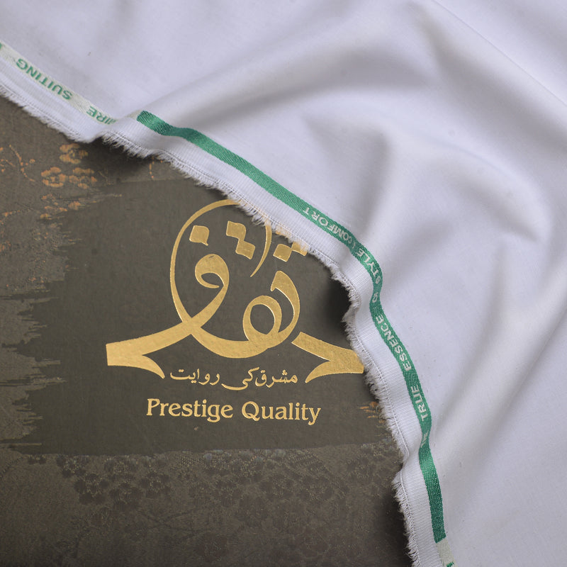 Elegant Crisp White Unstitched Fabric-11