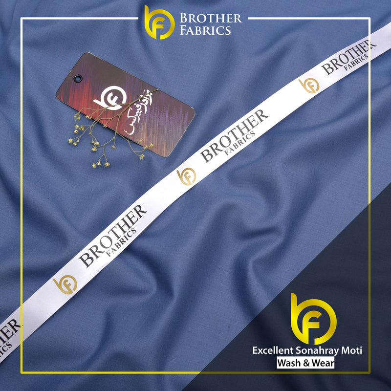 Brother Fabrics Excellent Sonahray Moti – Denim Blue Wash & Wear Fabric
