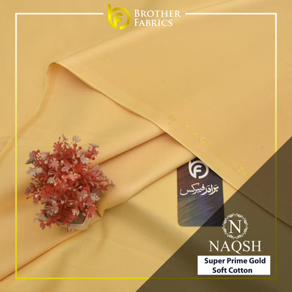 Naqsh Butter Yellow – Super Prime Gold Soft Cotton by Brother Fabrics