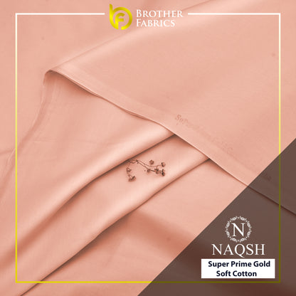 Naqsh Peach Blush – Super Prime Gold Soft Cotton by Brother Fabrics
