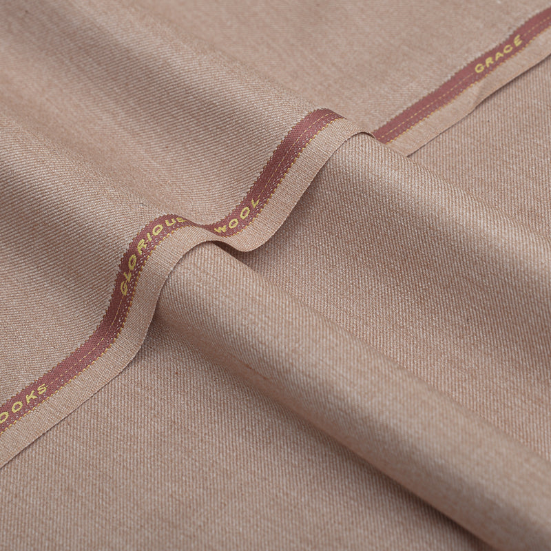 Brother Fabrics Premium Warm Beige Unstitched Men’s Suiting Fabric
