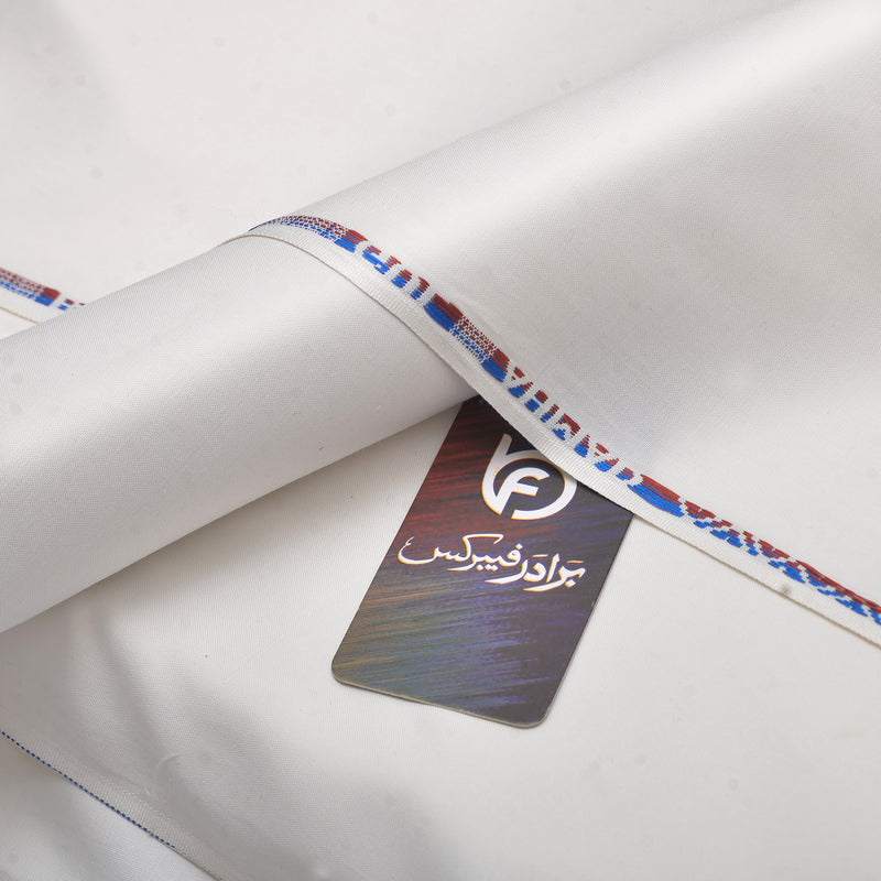 Premium Off-White Unstitched Men’s Wash & Wear Fabric