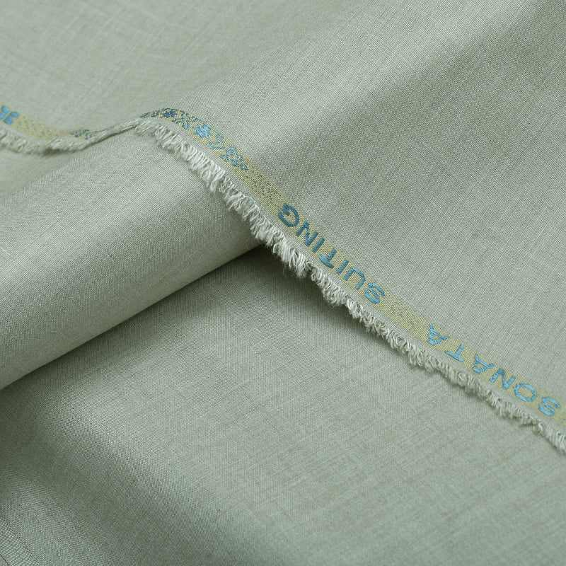Sonata Premium Textured Sage Green Unstitched Men’s Suiting Fabric