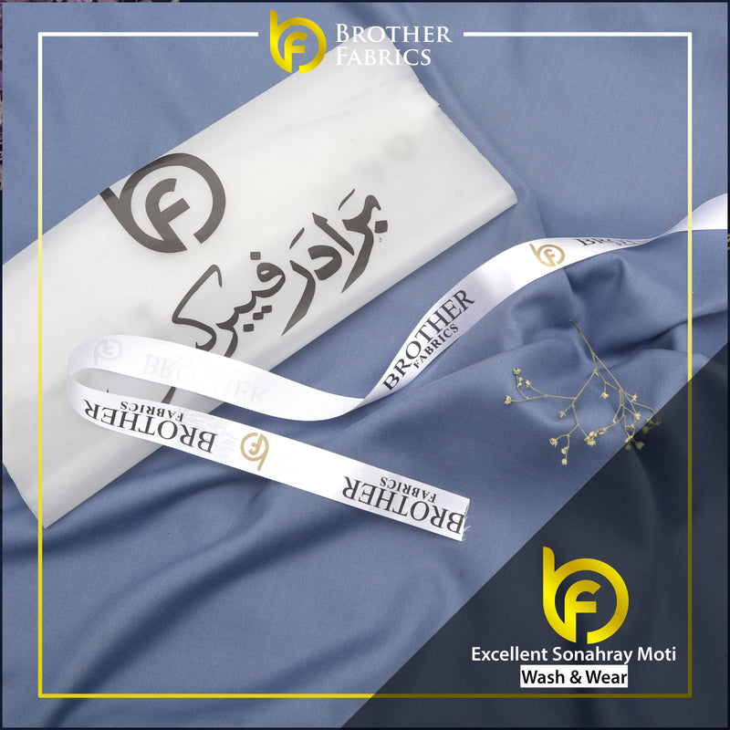 Brother Fabrics Excellent Sonahray Moti – Steel Blue Wash & Wear Fabric