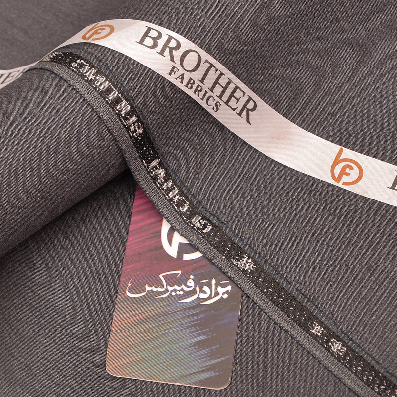 Brother Fabrics Premium Dark Charcoal Grey Unstitched Men’s Suiting Fabric