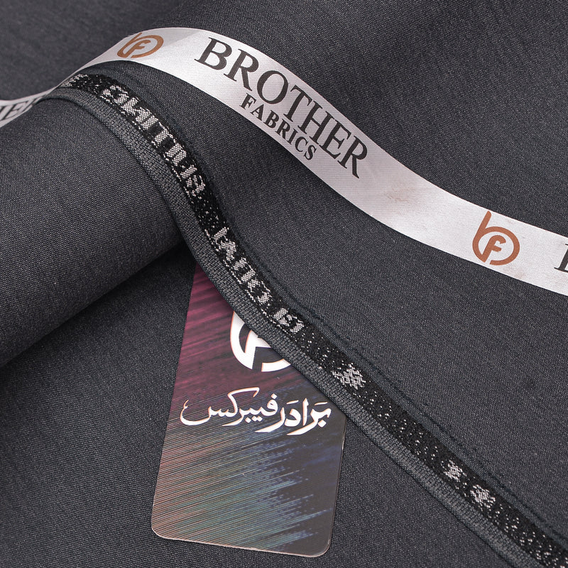 Premium Dark Charcoal Grey Unstitched Men’s Suiting Fabric