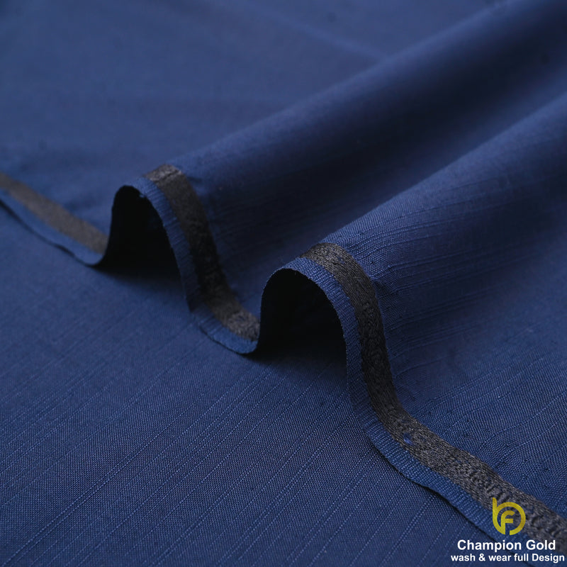 Champion Gold – Royal Navy | Premium Wash & Wear Full Design Fabric
